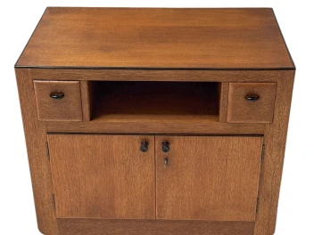 Art Deco Amsterdamse School Cabinet with Drawers by Piet Kramer, 1930s